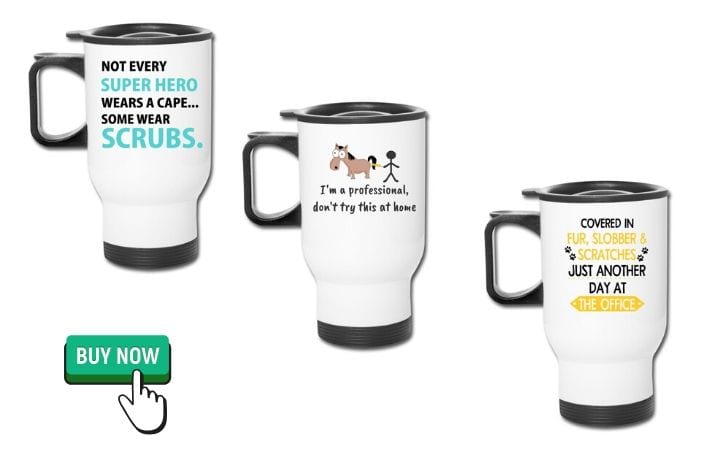 veterinary student graduation gifts travel mugs, I Love Veterinary