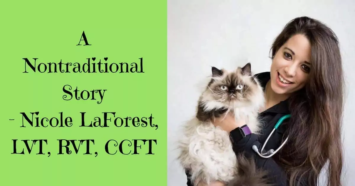 A Nontraditional Story Nicole LaForest LVT RVT CCFT I Love Veterinary - Blog for Veterinarians, Vet Techs, Students