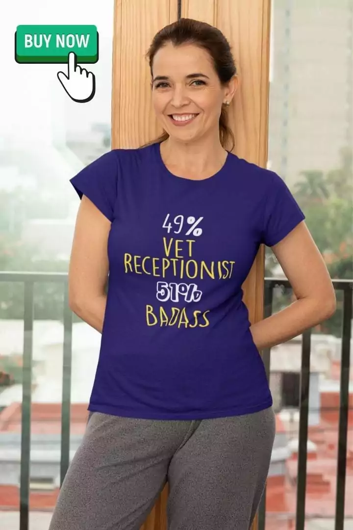 Veterinary receptionist gift, t-shirt by I Love Veterinary