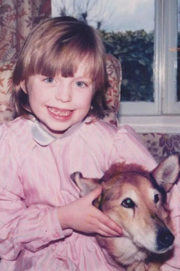 Cat the Vet as a child with her dog - I Love Veterianry