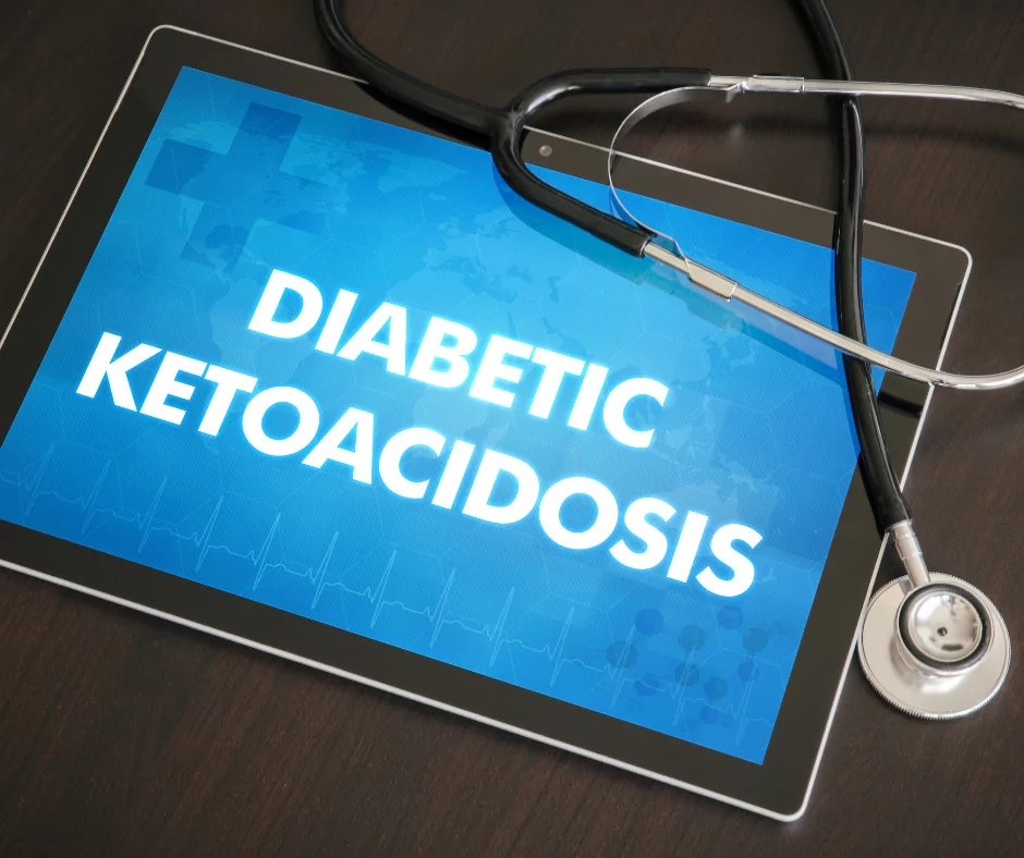 diabetic ketoacidosis on ipad with stethoscope